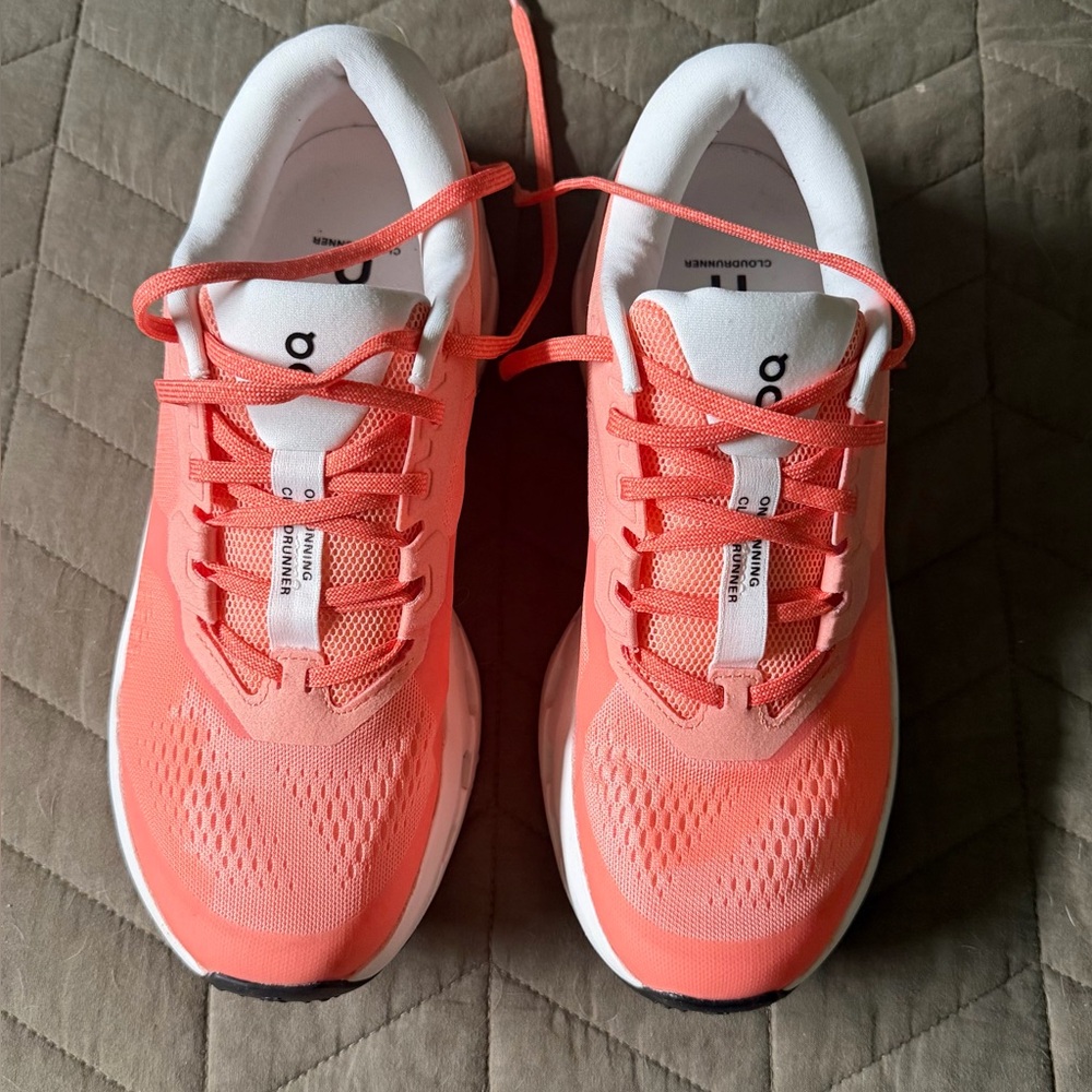 On Running Women's Coral/Pink Cloudrunner Athletic Sneakers